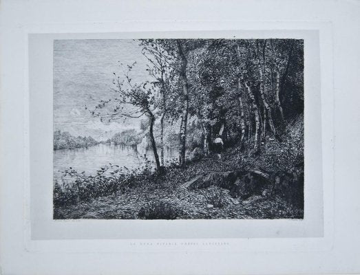 Ernesto Rayper, Dora Riparia At Alpignano, Etching, Late 19th Century-ZCI-1775633