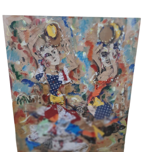 Ernesto Salvadó, Spainish Dancers, Mixed Media on Paper, Framed