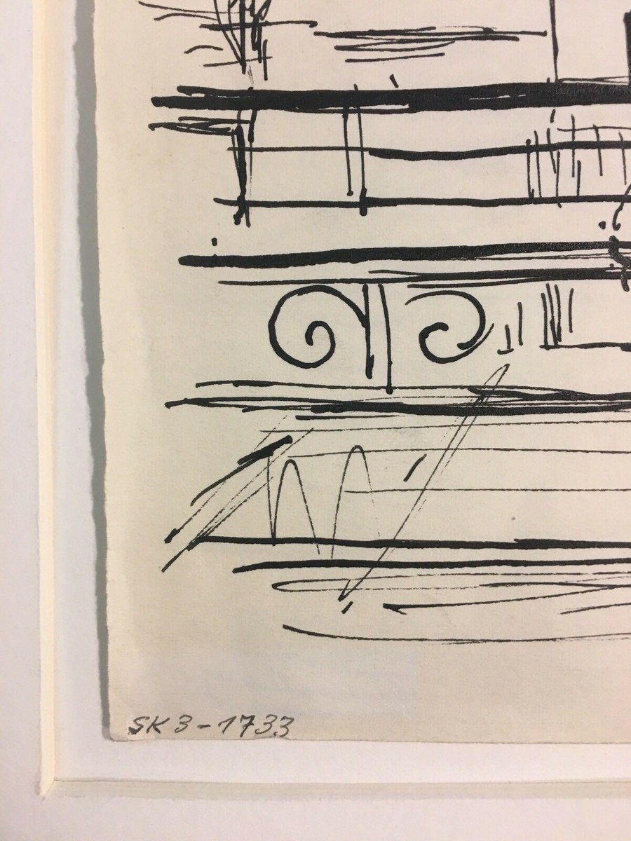 Ernst Krantz, City Sketch I, 1947, India Ink