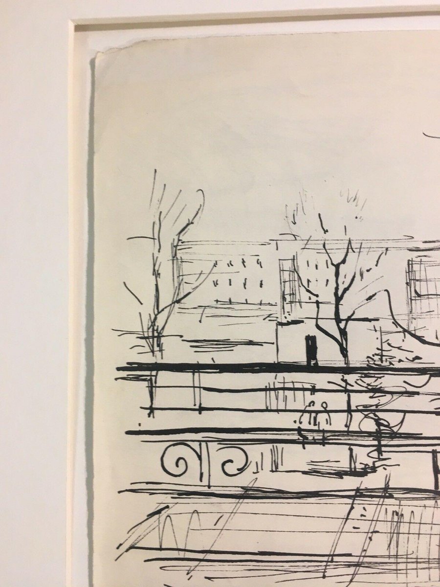 Ernst Krantz, City Sketch I, 1947, India Ink