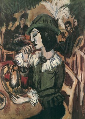 Ernst Ludwig Kirchner, Green Lady in Garden Cafe, 1890s, Art Print-QAI-1383581