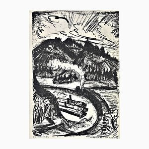 Ernst Ludwig Kirchner, Taunus Railway Curve, 1916, Lithograph-QFT-2016485