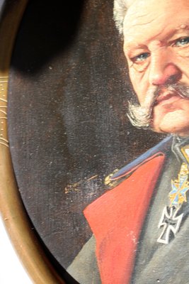 Ernst Zimmer, Paul von Hindenburg, 20th Century, Painting on Parchment-YZB-1822922