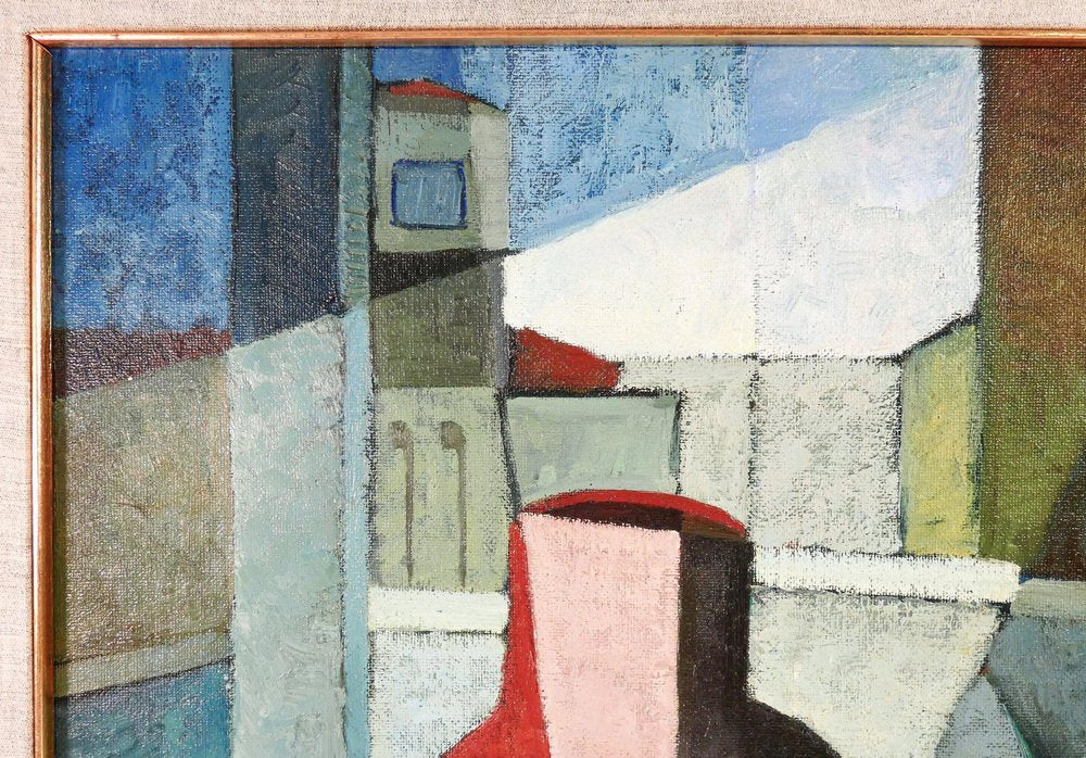 Eros Bonamini, Composition, 1974, Oil on Board