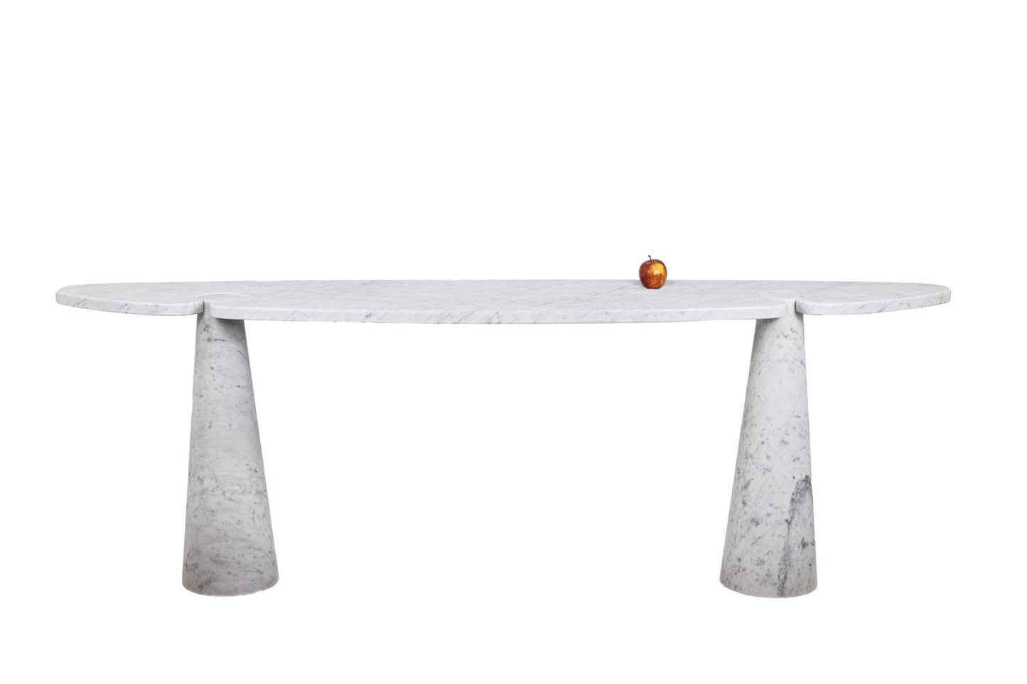 Eros Console Table in Calacatta White Marble by Angelo Mangiarotti, 1970s