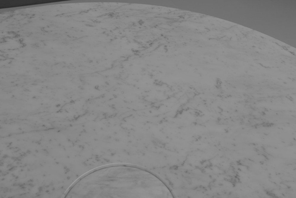 Eros Dining Table in Carrara Marble attributed to Angelo Mangiarotti, 1970s