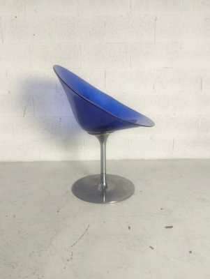 Eros Swivel Blue Chair by Philippe Starck for Kartell, 1990s-RNN-1770398