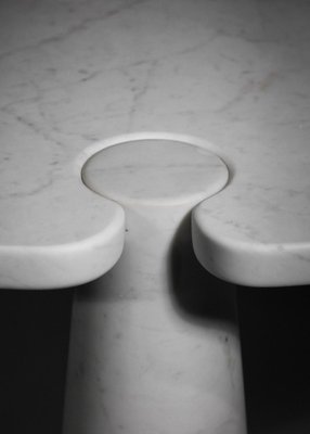 Eros Tripod Dining Table in Carrara Marble by Angelo Mangiarotti, 1970-YU-1398655