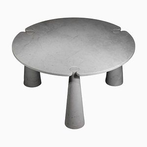 Eros Tripod Dining Table in Carrara Marble by Angelo Mangiarotti, 1970-YU-1398655