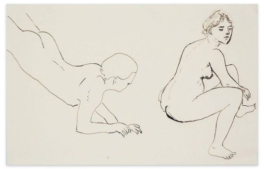 Erotic Look - Original China Ink Drawing by M. Vertès - 1930s 1930s