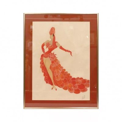 Erte, Stage Costumes Series Illustration, 1990s, Mixed Media on Paper, Framed-WMV-1129855