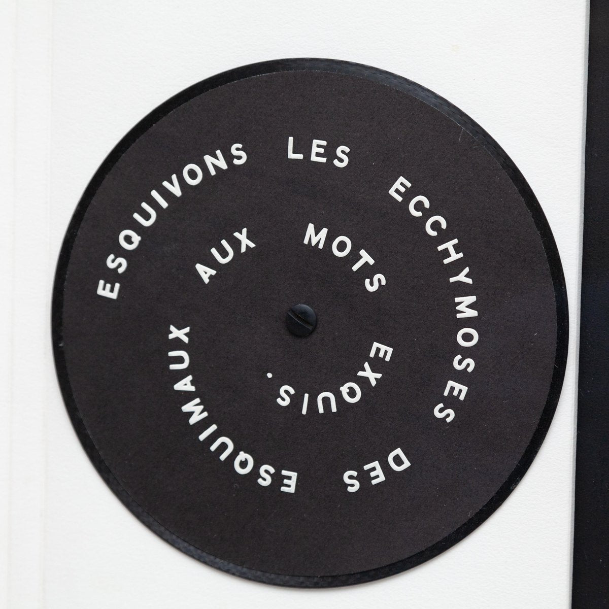 Esquivons Les Ecchymoses Des Esquimaux Aux Mots Exquis by Marcel Duchamp, 1968