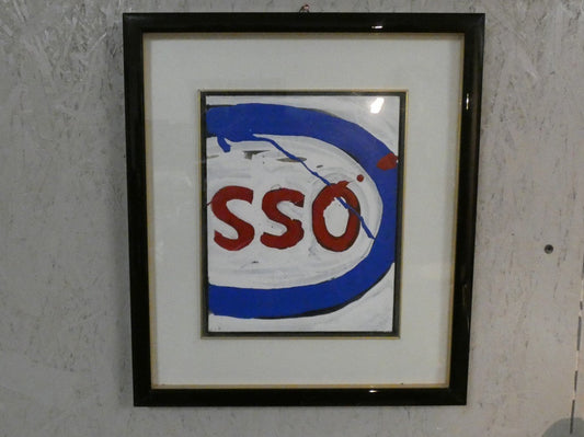 Esso Acrylic Painting by Luciano Melegari Il Parmigiano, 1991