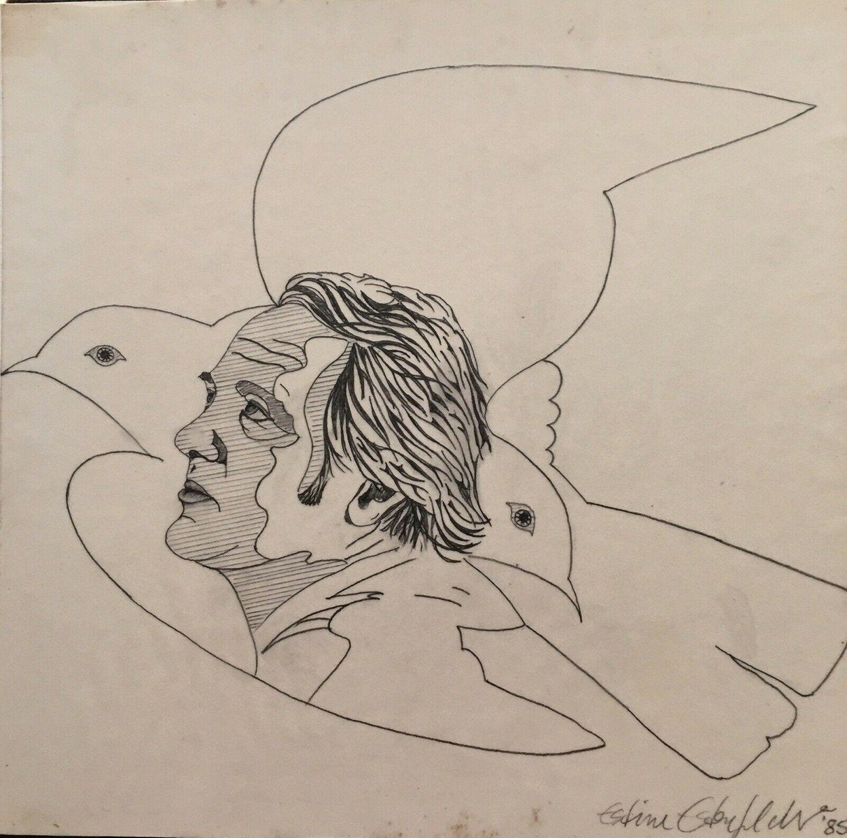 Estenfelder Estine Prof Hilmar Hoffmann, Dove, Pencil