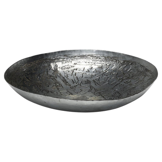 Etched Aluminium Bowl from Nerone E Patuzzi, Italy, 1975