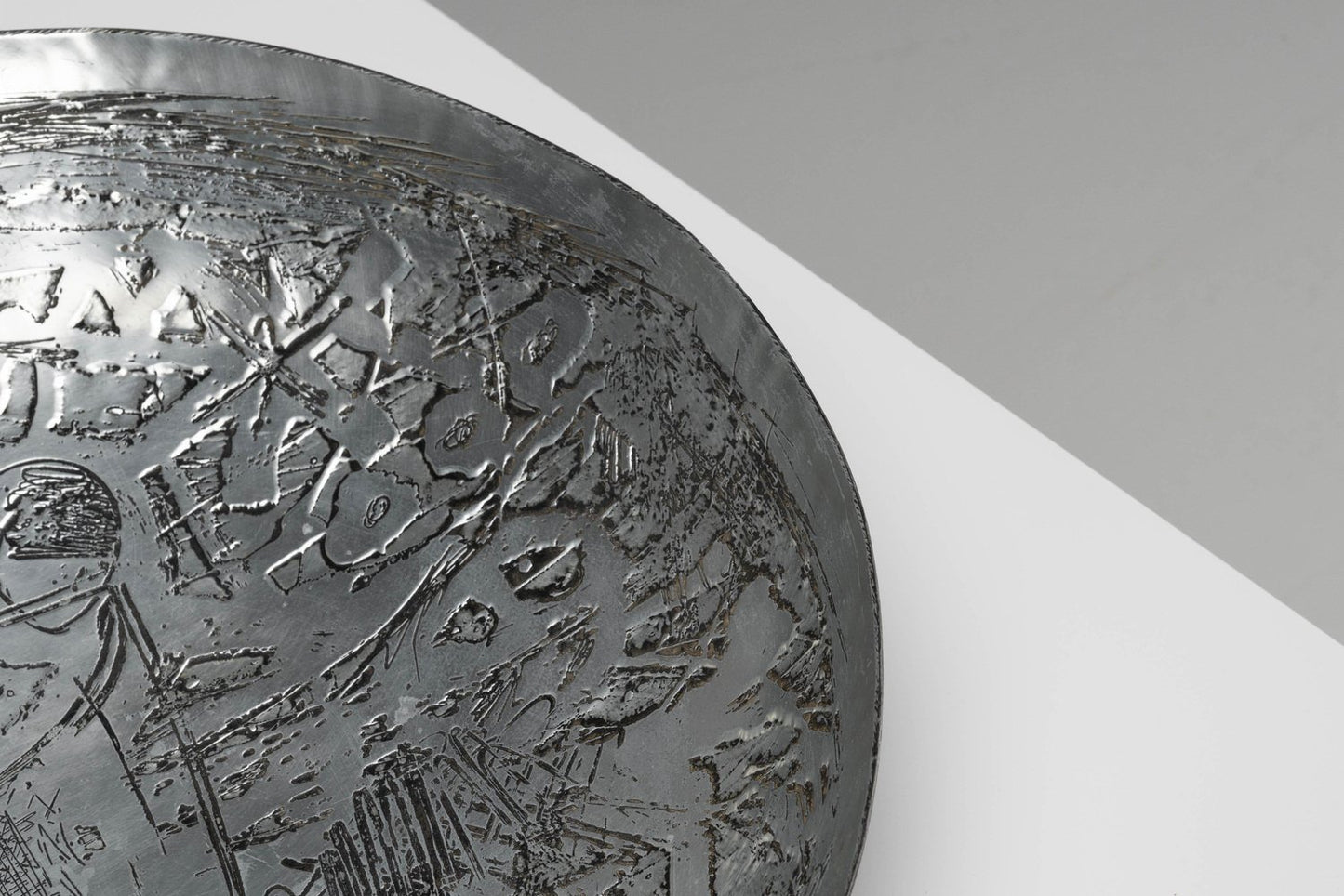 Etched Aluminium Bowl from Nerone E Patuzzi, Italy, 1975