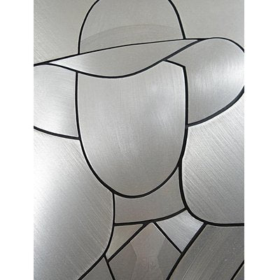 Etched Aluminium David Bowie Wall Piece, 1980s-RY-553476