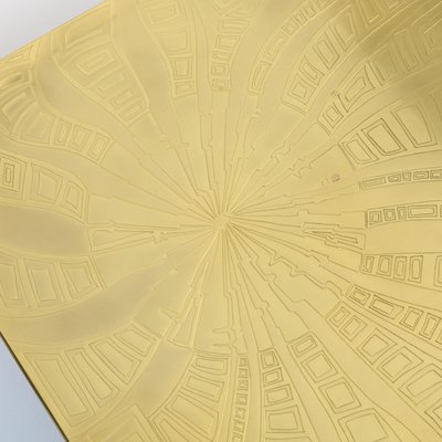 Etched Brass Side Table by Georges Mathias for Belform, 1970s-VT-639806