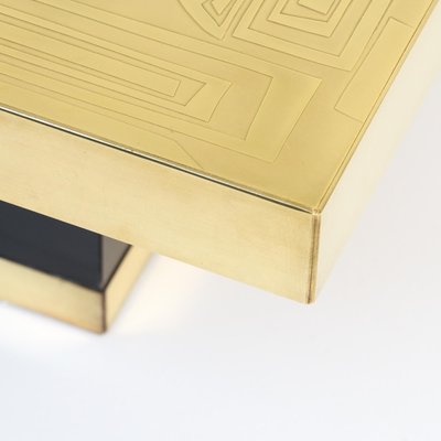 Etched Brass Side Table by Georges Mathias for Belform, 1970s-VT-639806