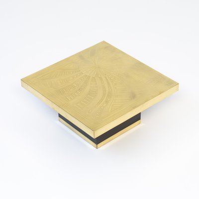 Etched Brass Side Table by Georges Mathias for Belform, 1970s-VT-639806