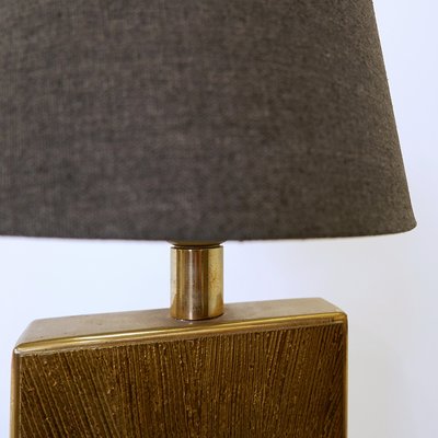 Etched Brass Table Lamp by Georges Mathias, Belgium, 1970s-NYF-2018902