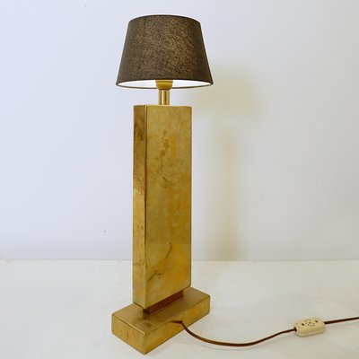 Etched Brass Table Lamp by Georges Mathias, Belgium, 1970s-NYF-2018902