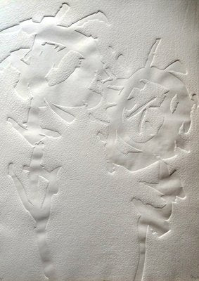 Étienne Hajdu, Flowers 2, 1970, Hand Signed Relief Engraving-NRC-1398270