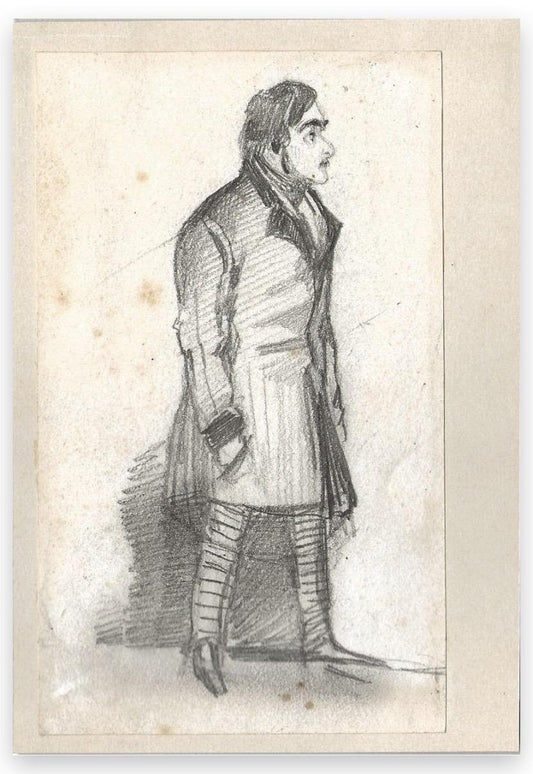 Etienne Omer Wauquier, Man Pants With Side Line,Pencil, Mid-19th Century