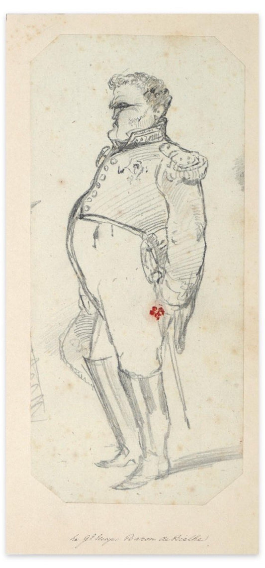 Etienne Omer Wauquier, The General….baron De Brielhe, Pencil, Mid-19th Century