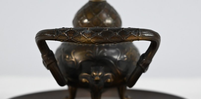 Etruscan Inkwell in Bronze by F. Barbedienne, 19th Century-RVK-1746272