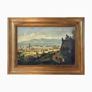 Ettore Ferrante, Messina, Italian Landscape Painting, Posillipo School, Oil on Canvas, Framed-YUW-1304936