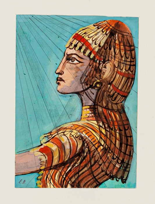 Eugène Berman, Costume, Ink and Watercolor on Paper, 1950s