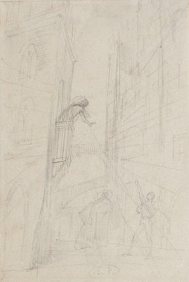 Eugene Berman, Scenography, Pencil Drawing, 1950s-ZCI-1788709