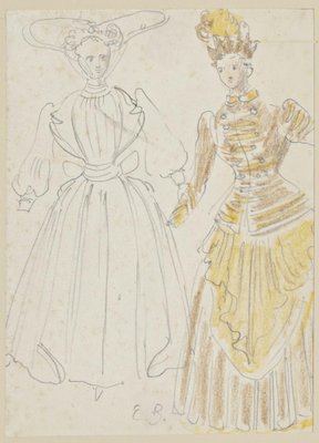 Eugène Berman, Theatrical Costume, 20th Century, Etching-ZCI-1781910