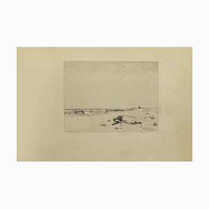 Eugène Burnand, Death Beside The Sea, Etching, Late 19th Century-ZCI-2029876