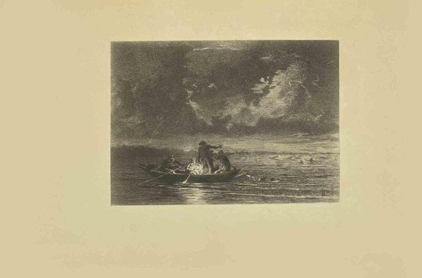 Eugène Burnand, Fishermen, Etching, Late 19th Century-ZCI-2029868