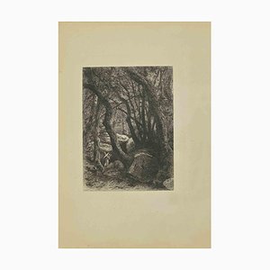 Eugène Burnand, In The Forest, Etching, Late 19th Century-ZCI-2029889