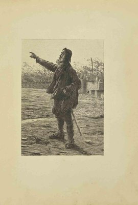 Eugène Burnand, The Beggar, Etching, Late 19th Century-ZCI-2029874