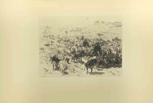 Eugène Burnand, The Descent of the Herds, Etching, Late 19th Century-ZCI-2029888