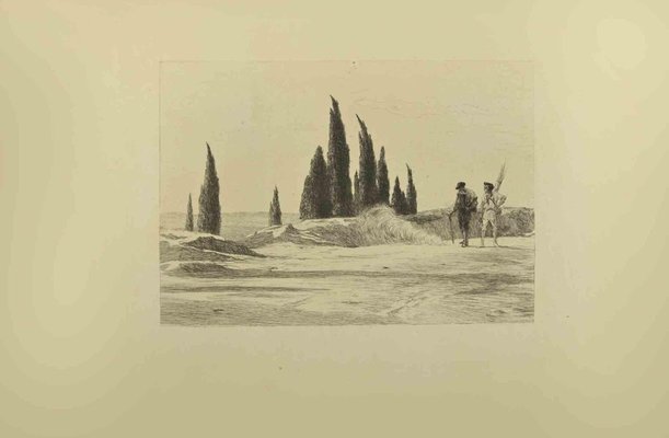 Eugène Burnand, The Farmers, Etching, Late 19th Century-ZCI-2029882