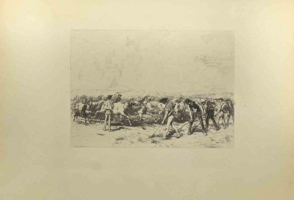 Eugène Burnand, The Framers, Etching, Late 19th Century-ZCI-2029872