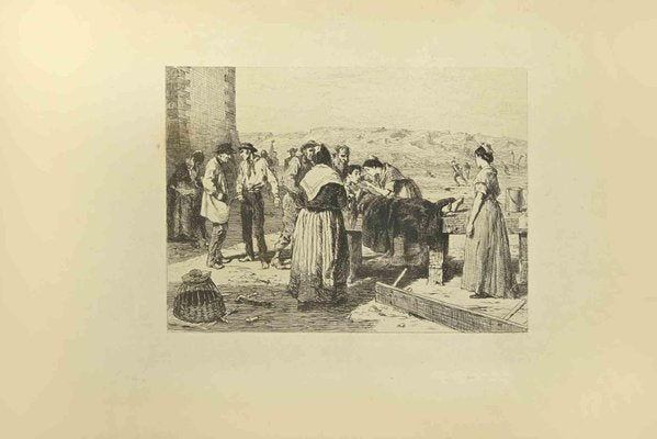 Eugène Burnand, The Nursing, Etching, Late 19th Century-ZCI-2029865