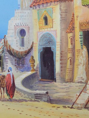 Eugene Gans, on the Nile, Mid-Century Paintings, Set of 2-ARU-820563