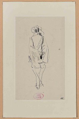 Eugène Giraud, Musketeer From Behind, Drawing on Paper, Late 19th-Century-ZCI-1229899