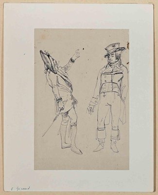 Eugène Giraud, Portraits, Original Drawing on Paper, Late 19th-Century-ZCI-1229900