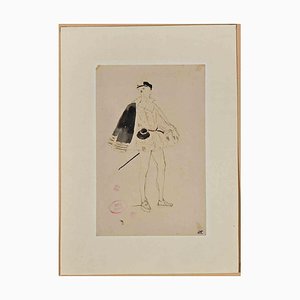 Eugène Giraud, Study for a Costume, Original Drawing on Paper, Late 19th-Century-ZCI-1229835