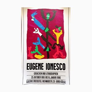 Eugene Ionesco, Koeln Exhibition Exhibition Poster, 1986, Original Lithograph-NRC-1444581