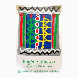 Eugène Ionesco, St.Gallen Exhibition Poster, 1986, Original Lithograph-NRC-1444571