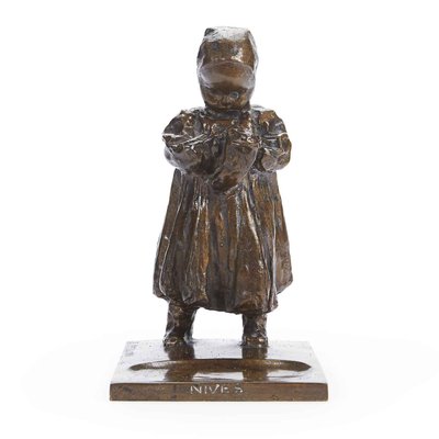 Eugenio Pellini, Figure of Young Child, Early 1900s, Bronze-TBU-2035395