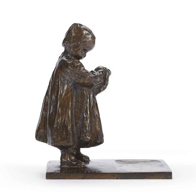 Eugenio Pellini, Figure of Young Child, Early 1900s, Bronze-TBU-2035395